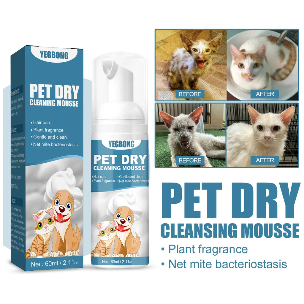 No Rinse Cleaning Mousse For Dogs and Cats