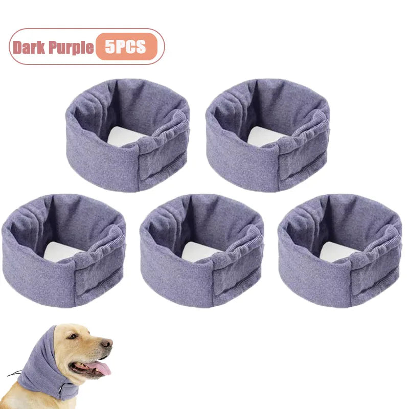 Calming Noise Protection Fleece Ear Covers For Dogs