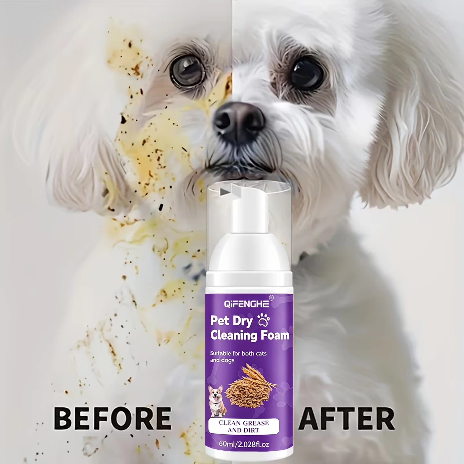 Pet Dry Shampoo for Dogs & Cats 60ml