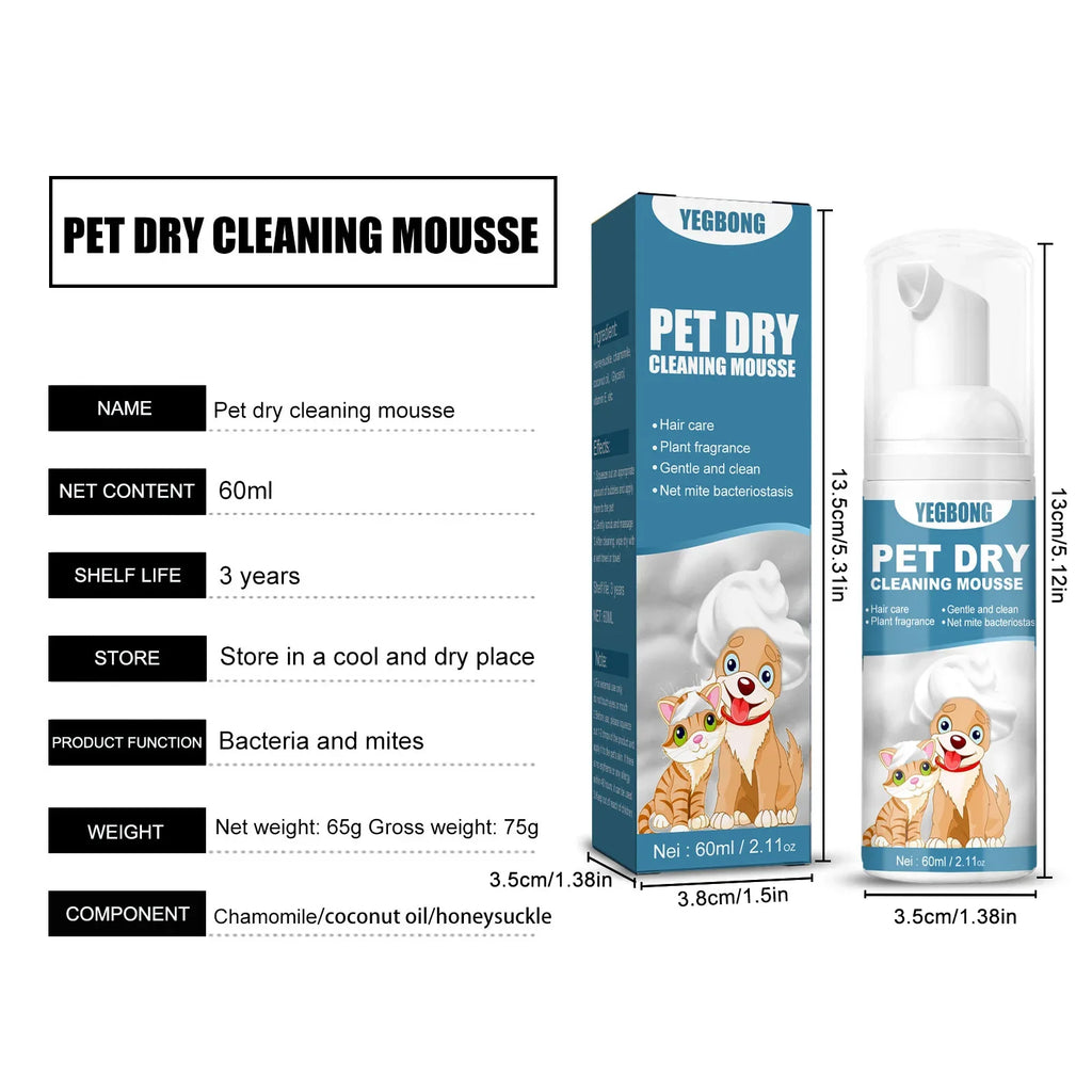 No Rinse Cleaning Mousse For Dogs and Cats